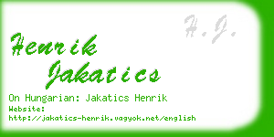 henrik jakatics business card